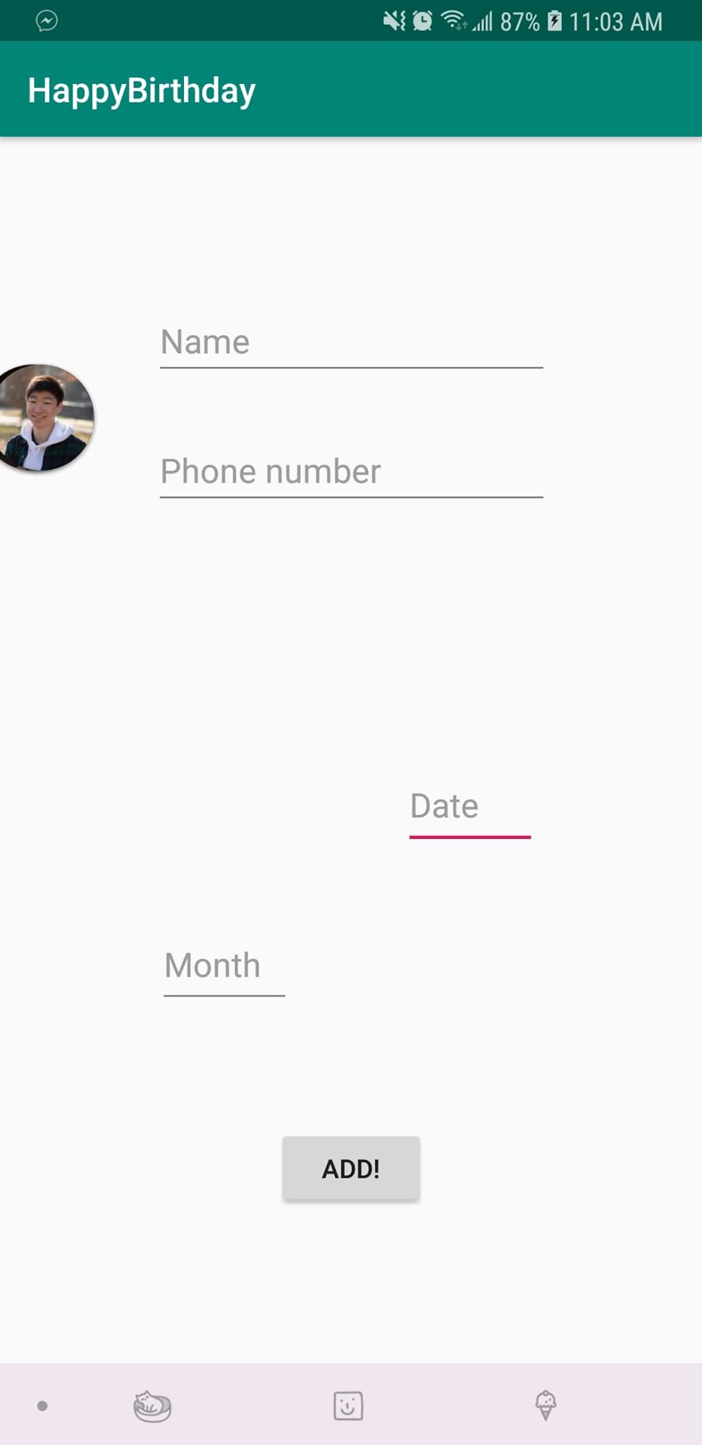 The XML on the physical phone. The month input box sits higher than the day input box, which is both non-linear and does not look like the preview, haha.